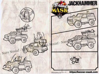 Kenner M.A.S.K. Jackhammer Instruction spanish front/back